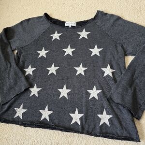 Wildfox Star Print Cropped Sweatshirt Size Medium